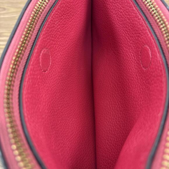 COACH Lyla Double Zip Pocket Crossbody, Strawberry Leather F38273 - Picture 7 of 16